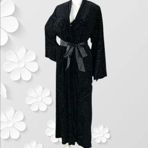 Soma Burnout Velvet Long Robe & Nightgown Set S/M